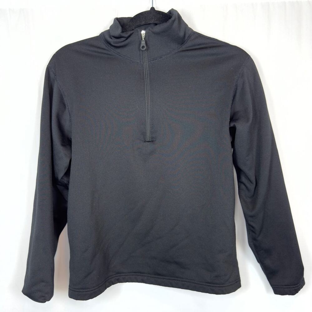 Obermeyer Juniors Black Quarter Zip Fleece Lined Long Sleeve Top Size XL